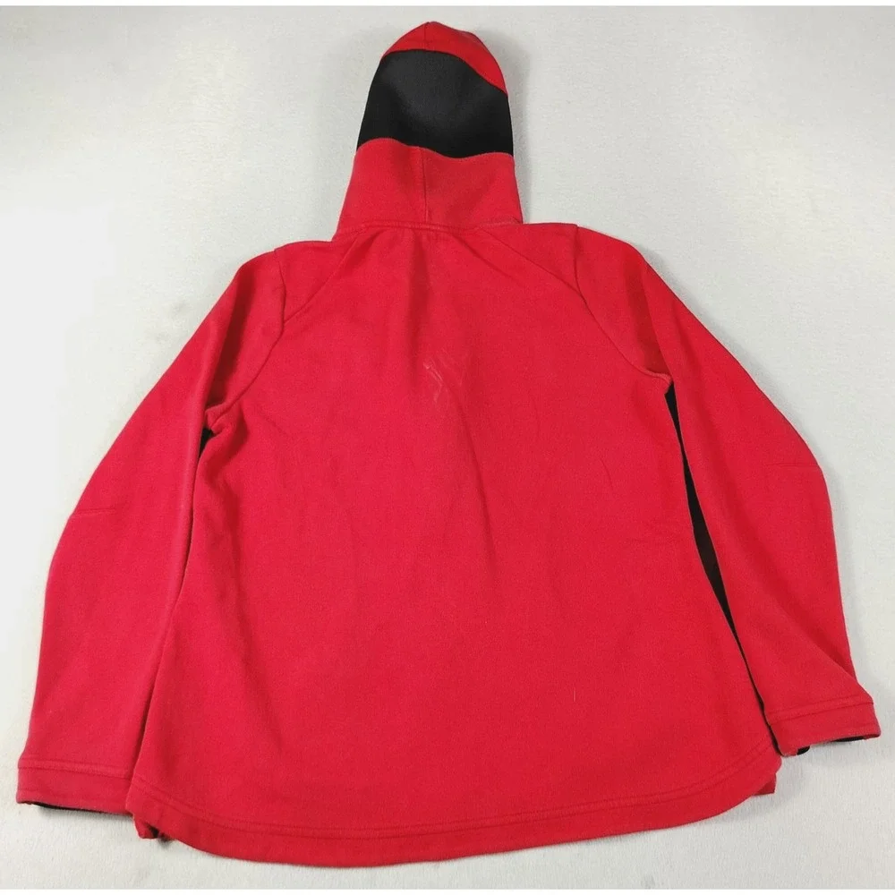 Monticello Basketball Jacket Womens XL Red Nike Dri Fit Full Zip Hoodie Warm Up